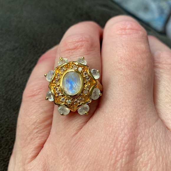 Tacori Jewelry - Beautiful .925 Vermeil MULTI Rainbow Moonstone